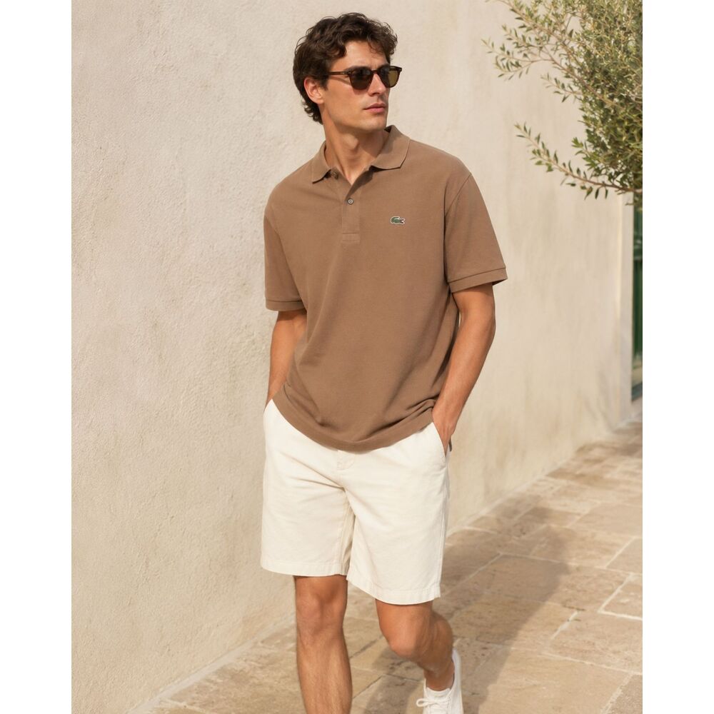 Lacoste Men’s Size 6 XL Brown Short Sleeve Polo Shirt Made in Peru